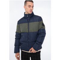 Gesteppte Color-Block Pufferjacke