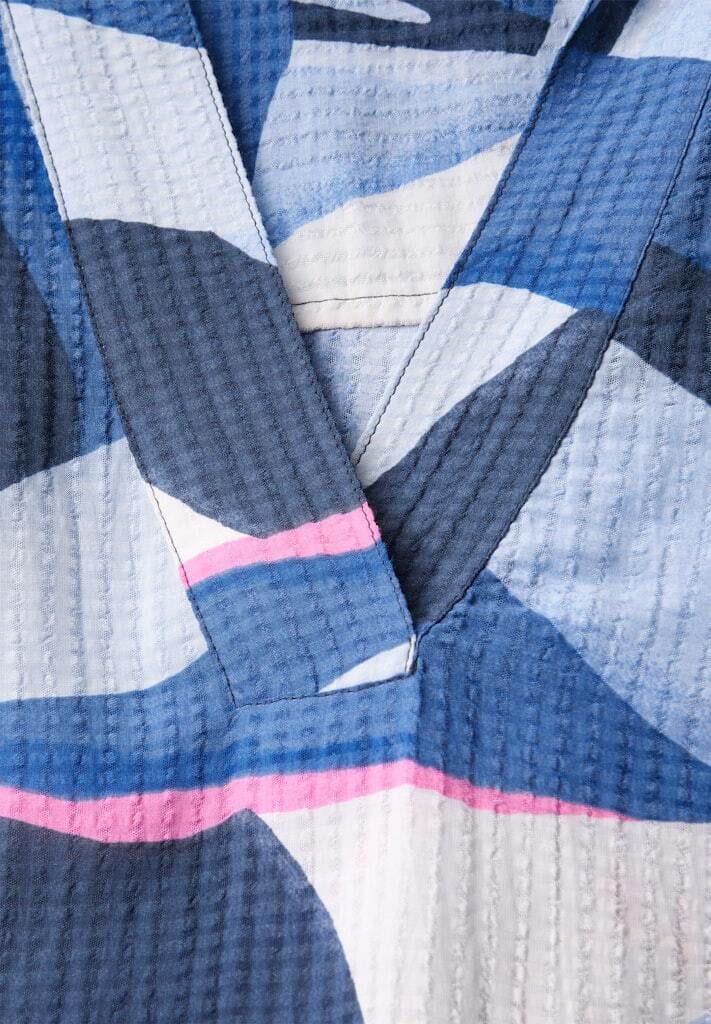 Bluse mit abstraktem Druck und 3/4-Ärmeln