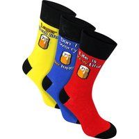 Socken mit lustigen Biersprüchen