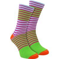 Bunte gestreifte Baumwoll-Crew-Socken