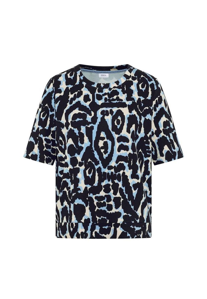 T-Shirt mit abstraktem Print und kurzen Ärmeln