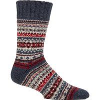Fair-Isle Wander-Wollsocken mit Polsterung