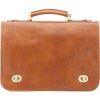 Klassische Leder-Handtasche im Aktenkoffer-Stil
