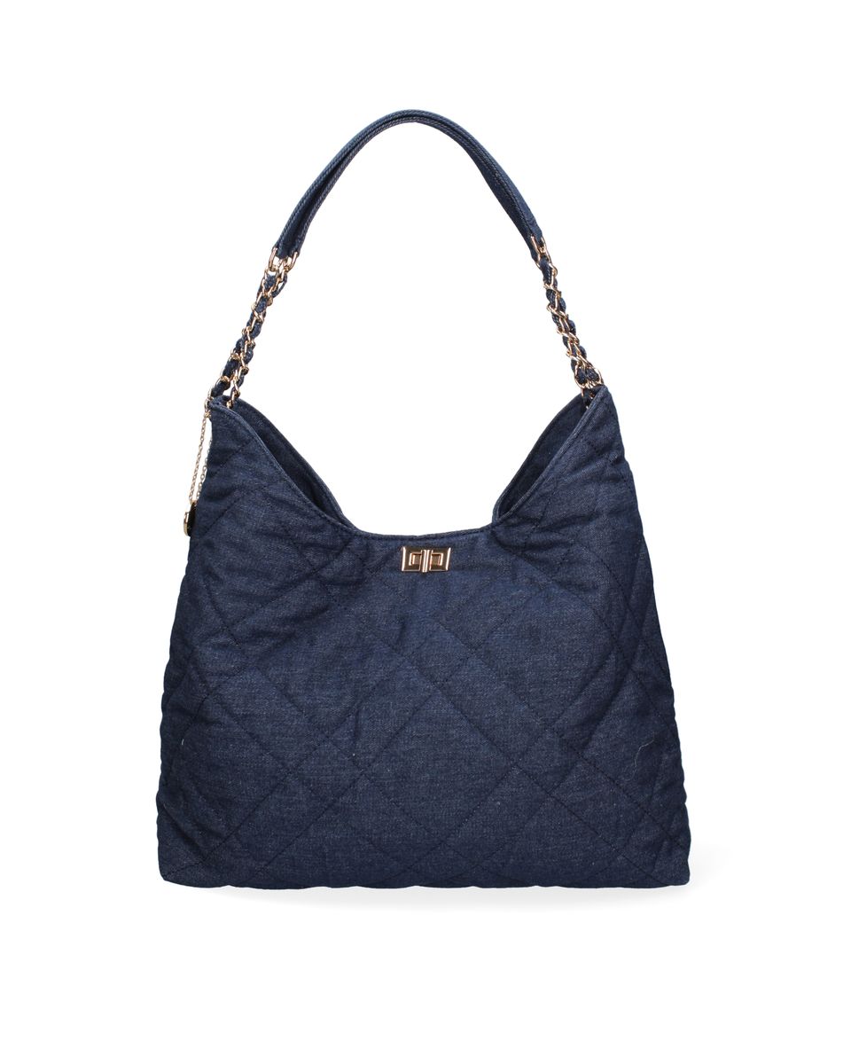 Gesteppte Denim-Hobo-Schultertasche