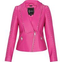 Bikerjacke aus Ökoleder mit Nieten