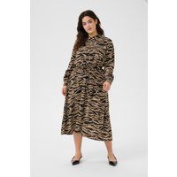 Midi-Hemdkleid mit Animal-Print
