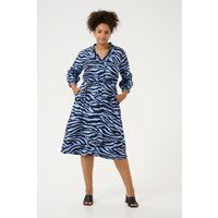Midi-Hemdkleid mit Zebramuster
