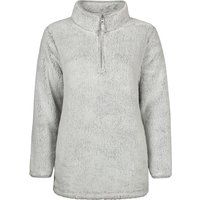 Teddy-Fleece-Pullover mit Viertel-Reißverschluss