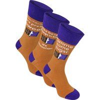 Socken mit Schokoladen-Sprüchen