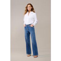 Hoch Taillierte Gerade Denim Jeans