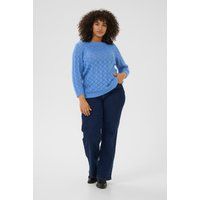 Strickpullover mit dekorativem Lochmuster