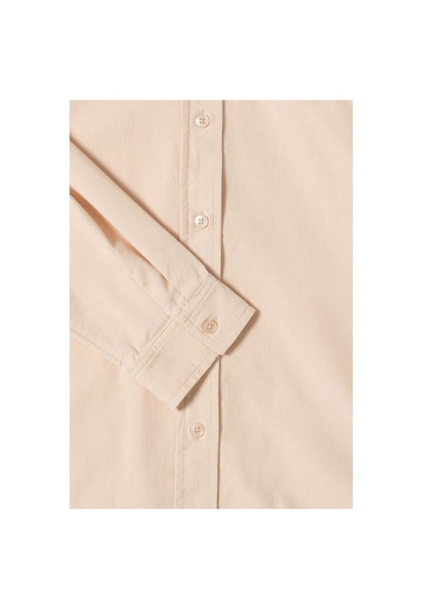 Klassisches Cord-Hemd mit Knopfleiste