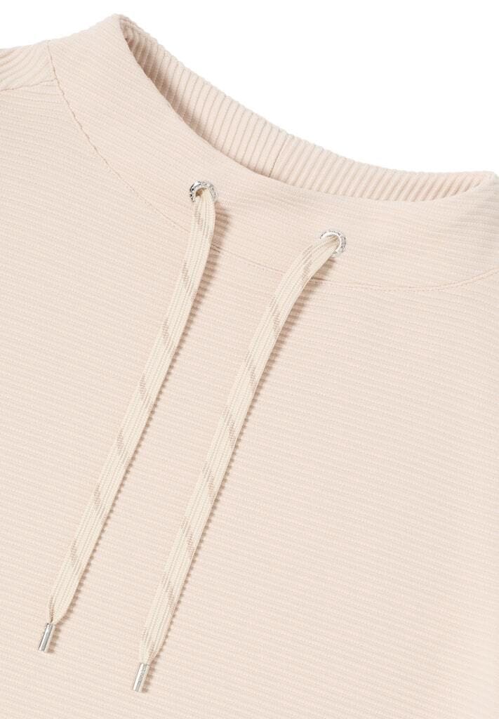 Strukturierter Strickpullover mit Trichterkragen