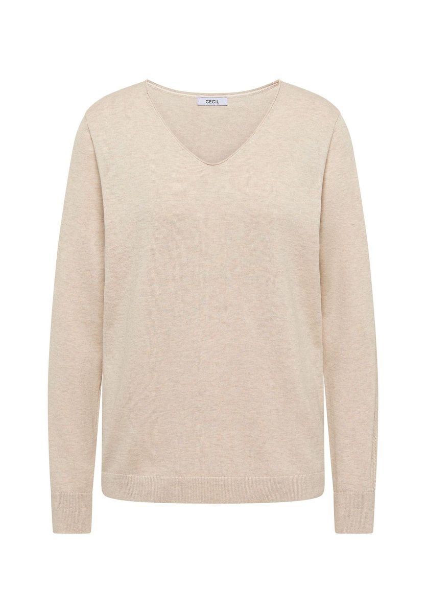 Klassischer Strickpullover mit V-Ausschnitt