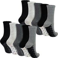 Socken mit Wellensaum und Lochmuster