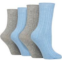 Gerippte Woll- und Kaschmirsocken