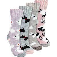 Flauschige Bettsocken mit Tiermustern
