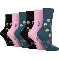 Blumige Socken mit sanftem Bund