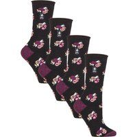 Leichte Thermosocken mit Blumenmuster