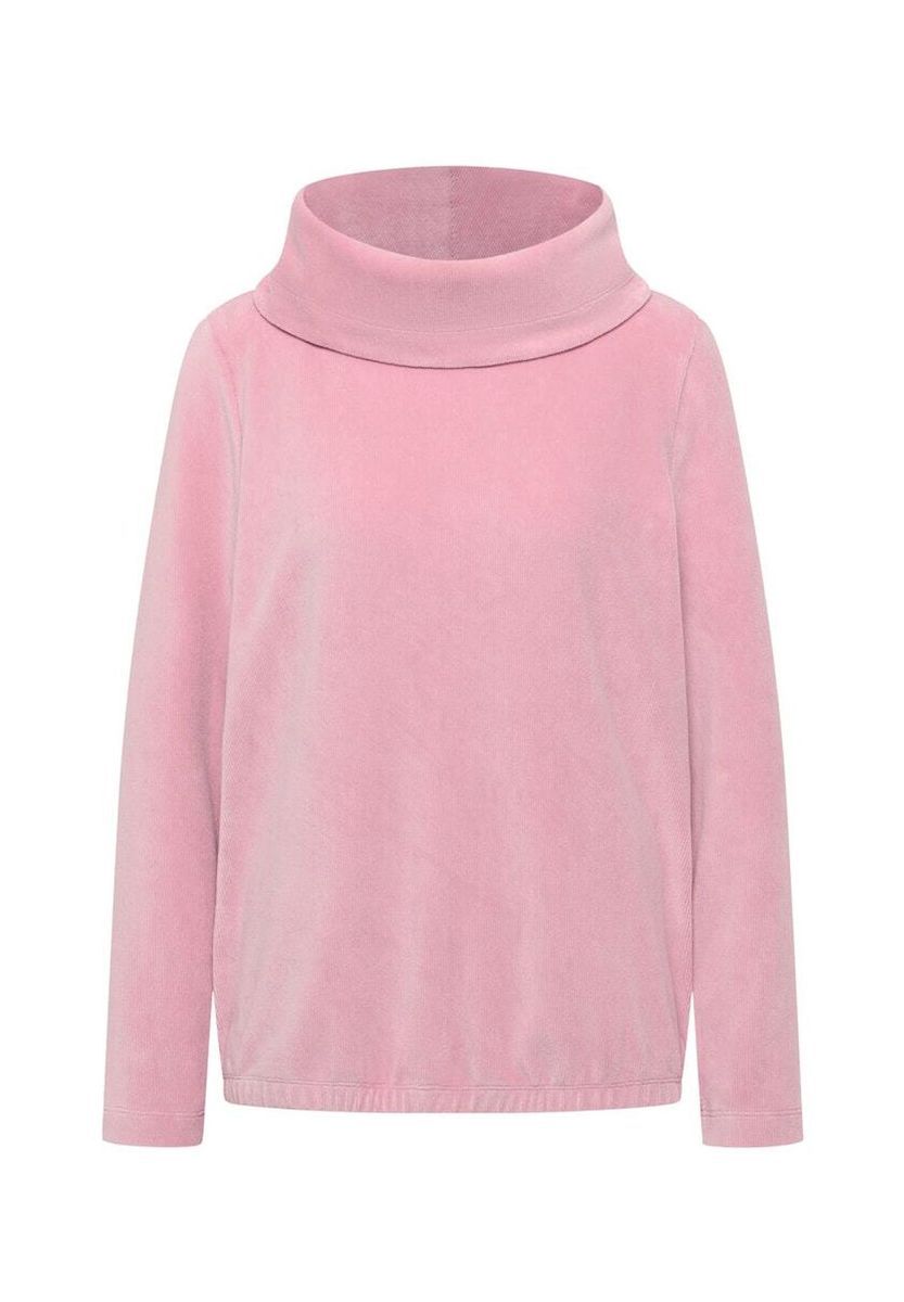 Langarmshirt mit Cord-Rollkragen