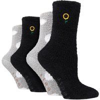 Kuschelige Sonnenblumen- und Punktsocken