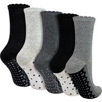 Gemusterte Socken mit Spitzenkante