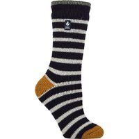 Gestreifte Thermosocken mit Kontrastferse