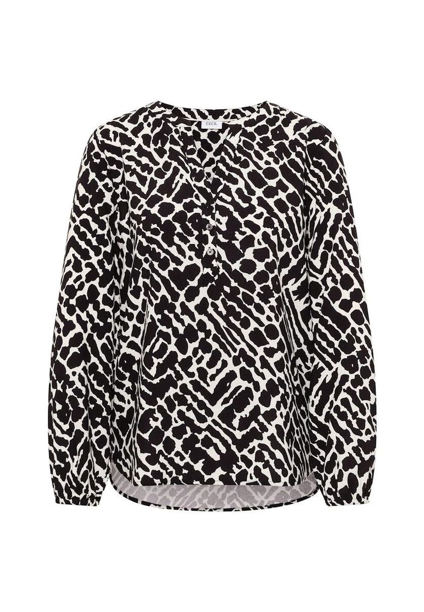 Langarmbluse mit Animal Print