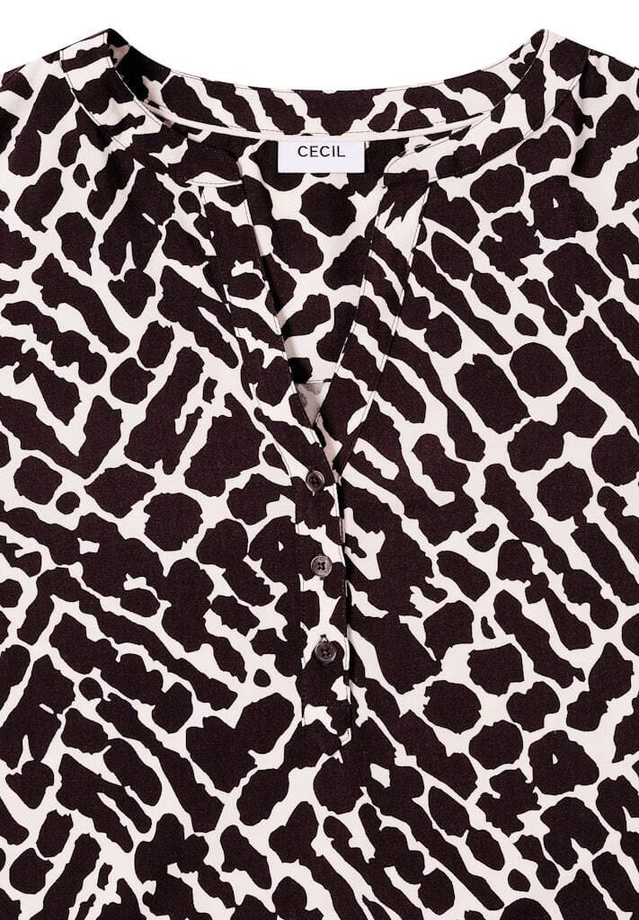 Langarmbluse mit Animal Print