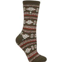 Gemusterte Leichte Thermo-Winterstrümpfe