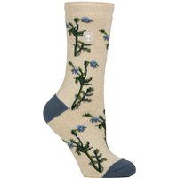 Thermo-Socken mit botanischem Print