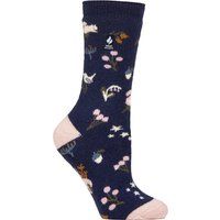 Gemusterte Thermosocken mit Blumenprint