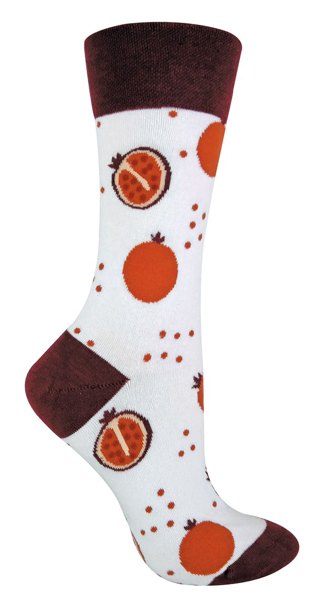 Socken mit schrulligem Granatapfel-Muster