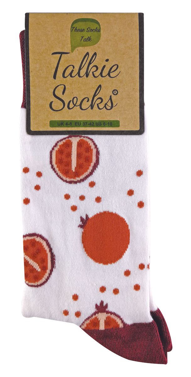 Baumwollsocken mit Granatapfel-Muster