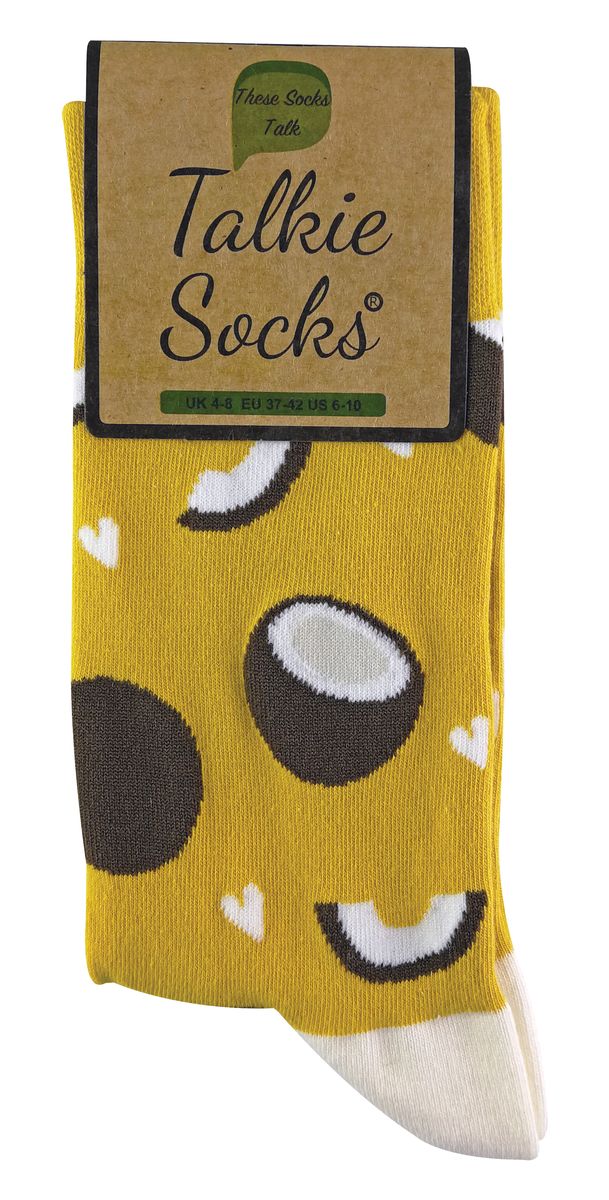 Verspielte Baumwollsocken mit Kokosnussmuster