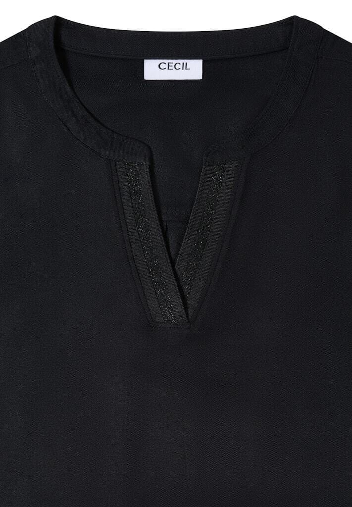Elegante Langarmbluse mit V-Ausschnitt