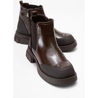 Robuste Plateau-Boots mit Struktur