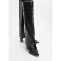 Wandelbare Kniehohe Stiefel mit Blockabsatz