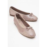 Schimmernde Ballerinas mit Schuppenmuster