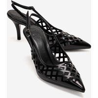 Slingback-Pumps mit geometrischem Laserschnitt