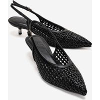 Elegante geflochtene Slingback Kitten-Heels