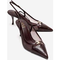 Spitze Mesh-Slingback-Stilettos