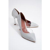 Elegante spitze Glitzer-Pumps