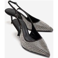 Verzierte Slingback-Stiletto-Pumps