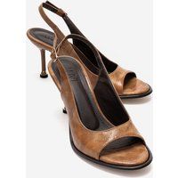 Sophistizierte Peep-Toe Slingback Stilettos