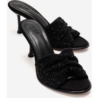 Stiletto-Mules mit funkelndem Strassbesatz
