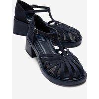 Elegante T-Riemen Sandale mit Flechtoptik