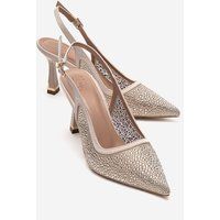 Verzierte Slingback-Stiletto-Pumps