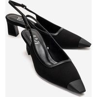 Minimalistische Slingpumps mit Blockabsatz
