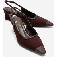 Minimalistische Slingback-Pumps mit Blockabsatz